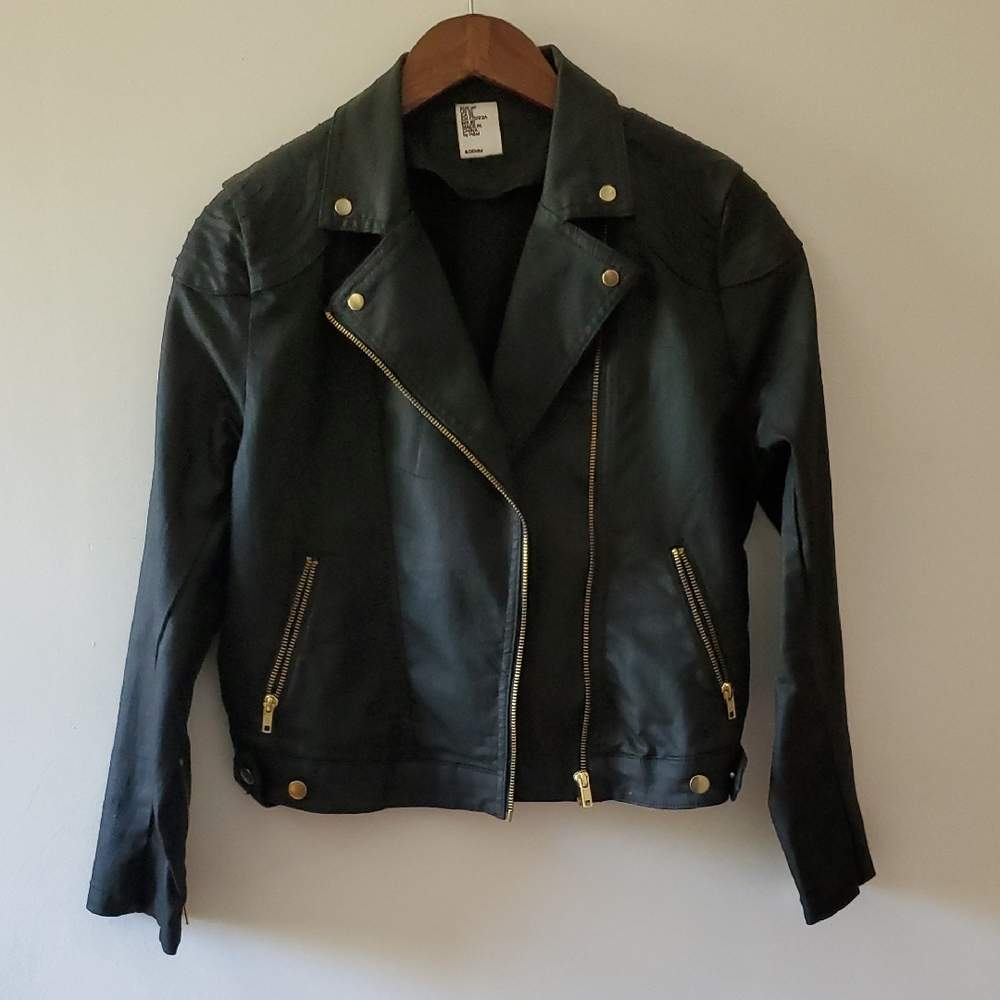 Women's Black Denim Moto Jacket - H&M